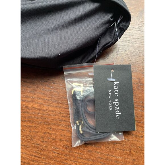 Kate Spade Designer Black Rosette Bandeau Bikini Top Womens Size S NWT Resort - Picture 6 of 9